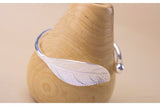 100% 925 Sterling Silver Leaf Charm Bracelets & Bangles For Women Wedding Gift Adjustable Bracelet Pulseira Feminina SL206