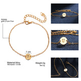 17KM Fashion Gold Color Letter Bracelet & Bangle For Women Simple Adjustable Name Bracelets Pulseras Mujer Jewelry Party Gifts