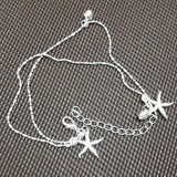 1pcs Silver Color Starfish Chain Anklets Women Jewelry Beach Foot Ankle Jewelry barefoot Sandals Bracelets for Woman Anklet