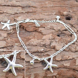 1pcs Silver Color Starfish Chain Anklets Women Jewelry Beach Foot Ankle Jewelry barefoot Sandals Bracelets for Woman Anklet