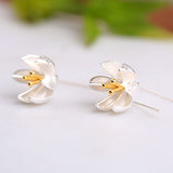 2017 New Arrivals 925 Sterling Silver Long Flower Earrings For Women Fashion Jewelry sterling-silver-jewelry pendientes