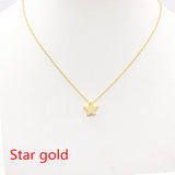 2017 New Women chocker gold Silver Chain star heart choker Necklace Jewelry collana Kolye Bijoux Collares Mujer Collier Femme