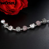 2018 Hot Sale Silver LOVE FOREVER Amor Amour Charm Bracelet for Women DIY Jewelry Original Beads Fashion Bracelets Gift XCH1455