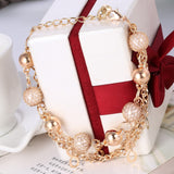 2018 New Woman Bracelets Mulitlayer Gold Chain Heart Bracelets & Bangles Charm Bracelets For Women Crystal Bracelets