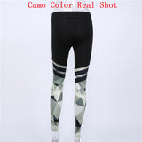 2018 Sexy Women Leggings Athleisure Mesh Design Pants Women Sporting Workout Elastic Slim Breathable Camo Printed Leggings K6#