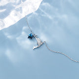 925 sterling silver necklace clever dolphin set auger collarbone chain necklace stars Necklace for Women Elegant Jewelry Gift