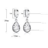 Anenjery 925 Sterling Silver Moonlight Opal Tears Totem Drop Earrings Gift pendientes oorbellen boucle d'oreille femmes S-E321