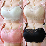 BEFORW Solid Color Underwire Lingerie Comfortable Push Up Lace Bra Back Closure Three Hook-And-Eye (3/4 Cup) Sexy Women Lingerie