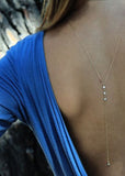 Back Drop Chain Necklace Beach Jewelry Elegant Long Rhinestones Wedding Accessories Backless Chain Necklace for Women