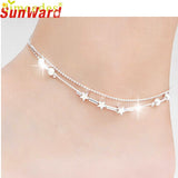 Best seller factory price elegant Little Star Women Ladies Chain Ankle Bracelet Barefoot Sandal Beach  Jewelry  leg 2017 Oct19