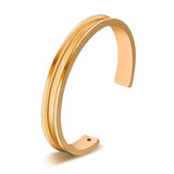 Black Hair Tie Bracelets Rose Gold Color Silver Color Open Cuff Bangles For Women Men Jewelry Hand Accessories Adjustable