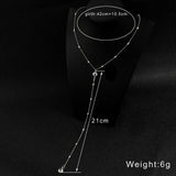 Bohemia Gold Silver Plated Necklace Long Chain Pendant Crystal Chocker Necklaces For Women Collana Bijoux Fashion Beach Jewelry