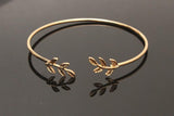 Bracelet Femme 2018 Jewelry Vintage Pulseras Gold Colour Silver Simple Leaf Feather Bracelet For Women