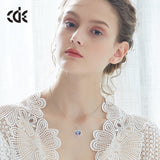 CDE 925 Sterling Silver Necklace Embellished with crystals from Swarovski Necklace Pendant For Women Heart Necklace Collares