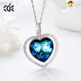 CDE 925 Sterling Silver Necklace Embellished with crystals from Swarovski Necklace Pendant For Women Heart Necklace Collares