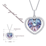 CDE 925 Sterling Silver Necklace Embellished with crystals from Swarovski Necklace Pendant For Women Heart Necklace Collares