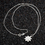 Chic Ladies Lotus Flower Pendant Necklace Boho Women Sexy Neck Jewelry Accessories Shellhard Silver Color Collare Necklaces