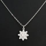 Chic Ladies Lotus Flower Pendant Necklace Boho Women Sexy Neck Jewelry Accessories Shellhard Silver Color Collare Necklaces