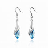 Classic Elegant Long Earrings For Women Fashion Geometric Crystal Gold Color Water Drop Earring Brincos Bijoux Jewelry