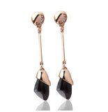 Classic Elegant Long Earrings For Women Fashion Geometric Crystal Gold Color Water Drop Earring Brincos Bijoux Jewelry