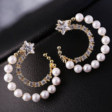 Classic Elegant Long Earrings For Women Fashion Geometric Crystal Gold Color Water Drop Earring Brincos Bijoux Jewelry