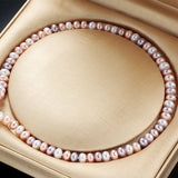Clearance Sale ! AAAA Natural Freshwater Pearl Necklace For Women Elegant Real Pearl Jewelry Silver Multi Color Necklaces