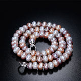 Clearance Sale ! AAAA Natural Freshwater Pearl Necklace For Women Elegant Real Pearl Jewelry Silver Multi Color Necklaces