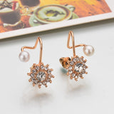 Daisy Flower Earrings For Women Jewelry Fashion Simple Cherry Blossoms Flower Stud Earrings Ear Studs novedades luxury jewelry