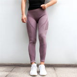 Diqian Super Stretchy Women Gym Tights Energy Seamless Tummy Control Yoga Pants High Waist Sport Leggings Purple Running Pants