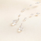 DoreenBeads Sexy Acrylic Back Wedding Necklace Summer Body Beach Jewelry Silver Color Drop White Imitation Pearl 76cm long, 1PC