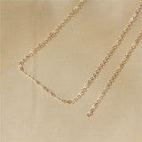 DoreenBeads Summer Body Jewelry Back Necklace Sexy Wedding Beach Back Neck Lace Gold Color Clear Rhinestone 70cm long, 1PC