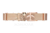 Somsoar Love Bracelet  Jewelry Silver Rose Gold SOULMA Mesh Bracelet Set Valentines Gift for Women