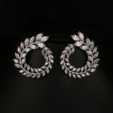 Emmaya Cheap Women Stud Earrings High Quality AAA Clear Color Cubic Zirconia Stone Flower Earring Factory Price