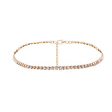 Fashion 1PC Simple Rhinestones Temperament Necklace For women Silver Gold color female clavicle choker Weddings Jewelry