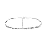 Fashion 1PC Simple Rhinestones Temperament Necklace For women Silver Gold color female clavicle choker Weddings Jewelry