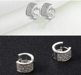 Fashion 925 Sterling Silver stamp Women Studs Earrings Luxury 3 Row Rhinestone Jewelry For Women men Girl Gift Wholesale