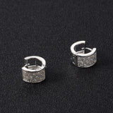 Fashion 925 Sterling Silver stamp Women Studs Earrings Luxury 3 Row Rhinestone Jewelry For Women men Girl Gift Wholesale
