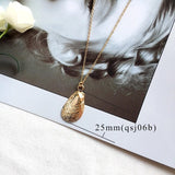 Fashion Gold Color Cowrie Shell Necklace Women Boho Ocean Beach Conch Pendant Necklace