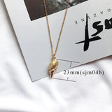 Fashion Gold Color Cowrie Shell Necklace Women Boho Ocean Beach Conch Pendant Necklace