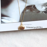 Fashion Gold Color Cowrie Shell Necklace Women Boho Ocean Beach Conch Pendant Necklace