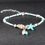 Fashion Infinity Charm Beads Antique Sea Star Starfish Pendant Ankle Bracelet Handmade Anklet Chain Barefoot Foot Jewelry 2018