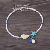 Fashion Infinity Charm Beads Antique Sea Star Starfish Pendant Ankle Bracelet Handmade Anklet Chain Barefoot Foot Jewelry 2018