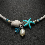 Fashion Infinity Charm Beads Antique Sea Star Starfish Pendant Ankle Bracelet Handmade Anklet Chain Barefoot Foot Jewelry 2018