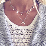 Gold color Choker Necklace for women Long Mary Tassel Pendant Chain Necklaces & Pendants Laces velvet chokers Fashion Jewelry