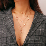Gold color Choker Necklace for women Long Mary Tassel Pendant Chain Necklaces & Pendants Laces velvet chokers Fashion Jewelry