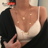 Gold color Choker Necklace for women Long Mary Tassel Pendant Chain Necklaces & Pendants Laces velvet chokers Fashion Jewelry