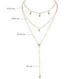 Gold color Choker Necklace for women Long Mary Tassel Pendant Chain Necklaces & Pendants Laces velvet chokers Fashion Jewelry