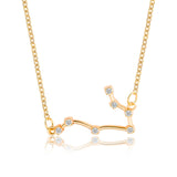Gold color Star Zodiac Sign 12 Constellation Necklaces & Pendants Choker Necklaces for Women Long Chain Necklace bijoux femme