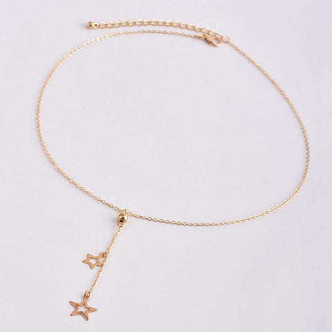 Hot Fashion Pentagram Necklaces & Pendants Heart Charms Statement Short Necklaces Women Jewelry Chokers Necklace Collier Fleurs