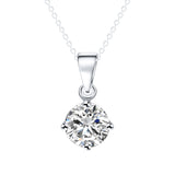 IF ME Simple Fashion Jewelry Silver and Gold Color Round Shape CZ Cubic Zirconia Pendant Necklace for Women Wedding Jewelry